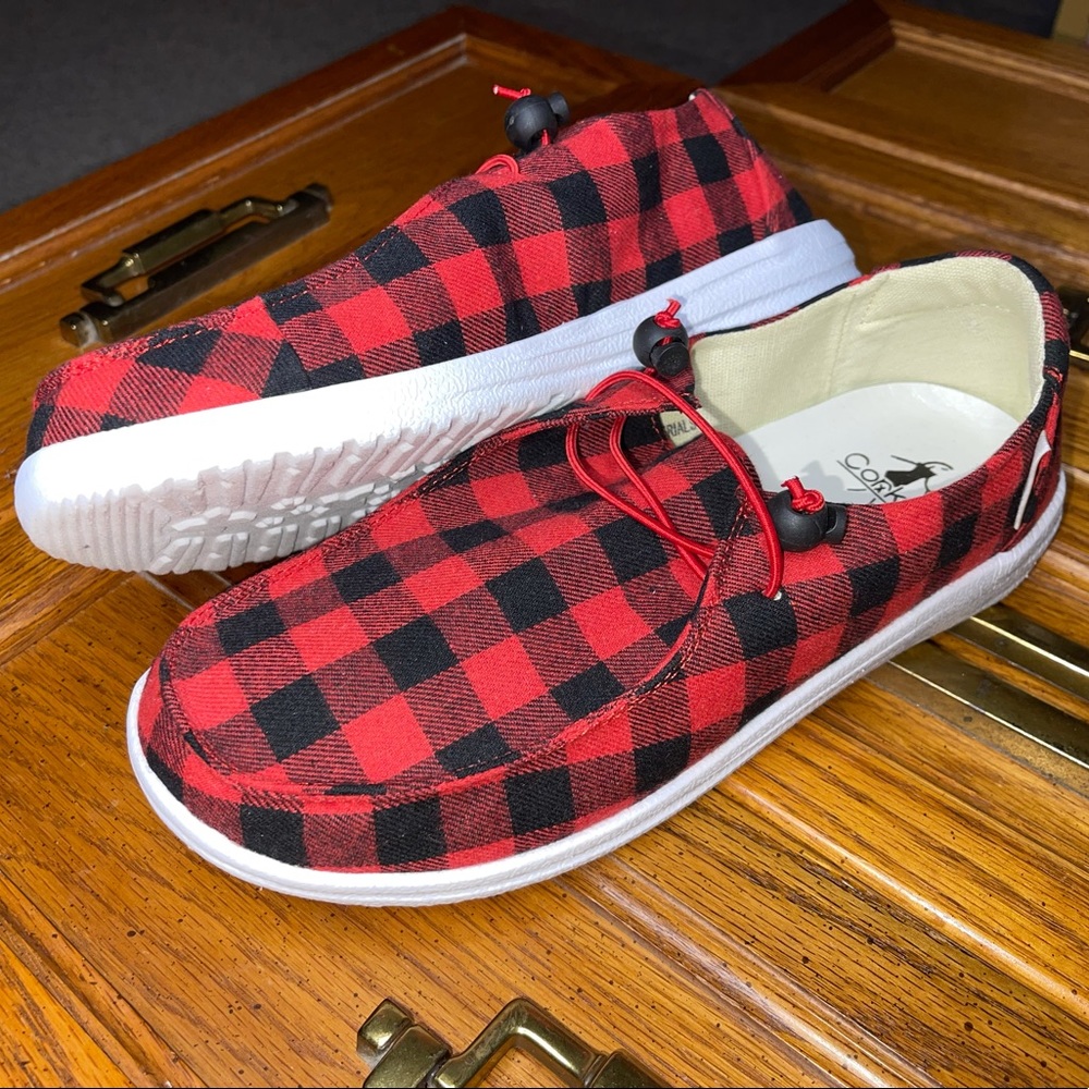 Women’s Corky’s Buffalo Plaid Shoes
